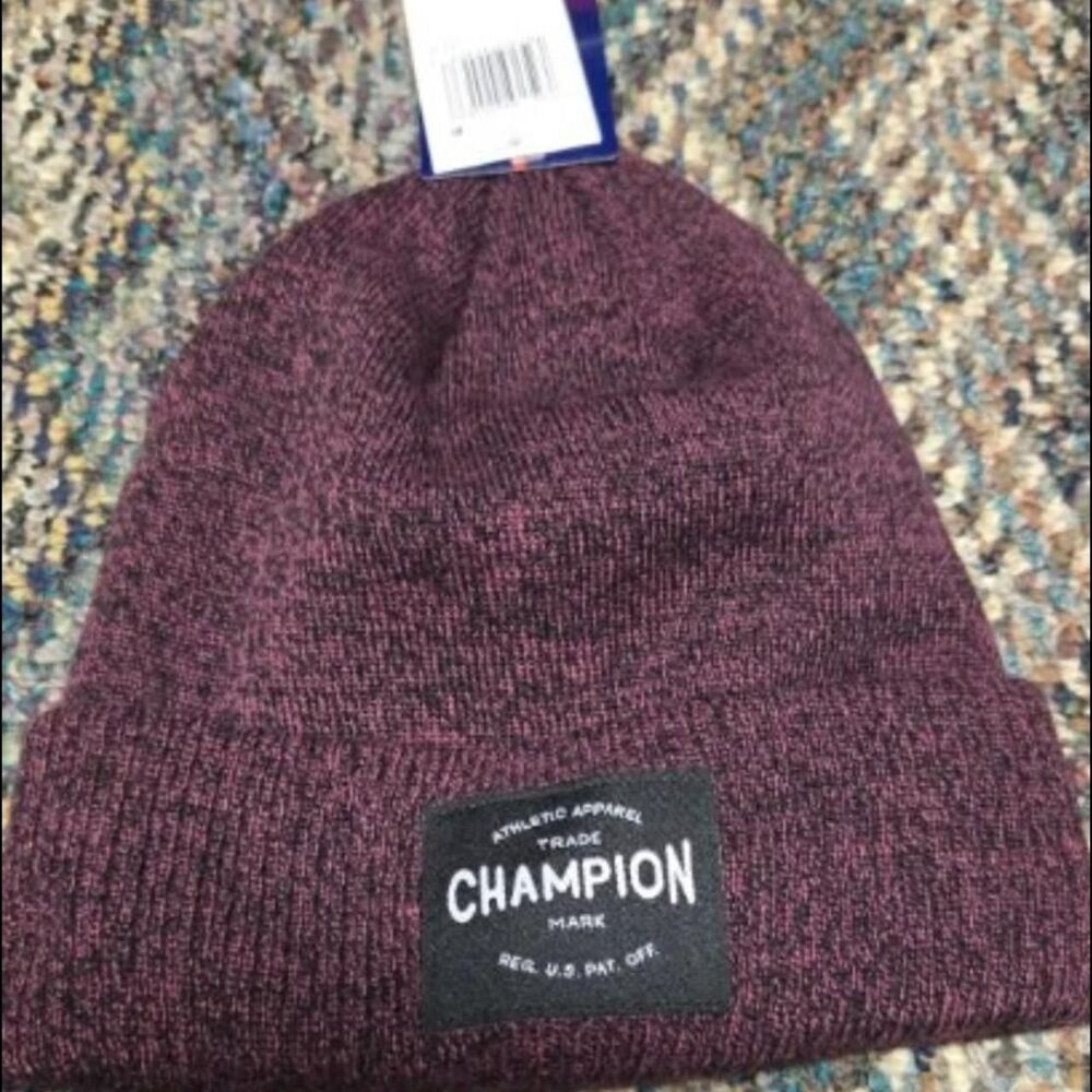 Champion Burgundy and Purple Beanie